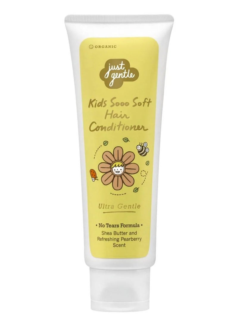 Just Gentle Just Gentle Kids Hair Conditioner 190mL - Shea Butter & Pearberry, Tear-Free, 90% Natural, Paraben-Free 