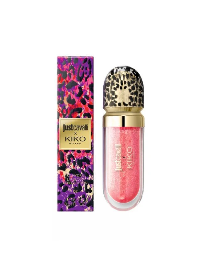 Kiko Milano jaguar nectar Just Cavalli X Kiko Milano 3D Hydra Lip Gloss Rebel Edition 02 Jaguar Nectar for Women | Best Price UAE