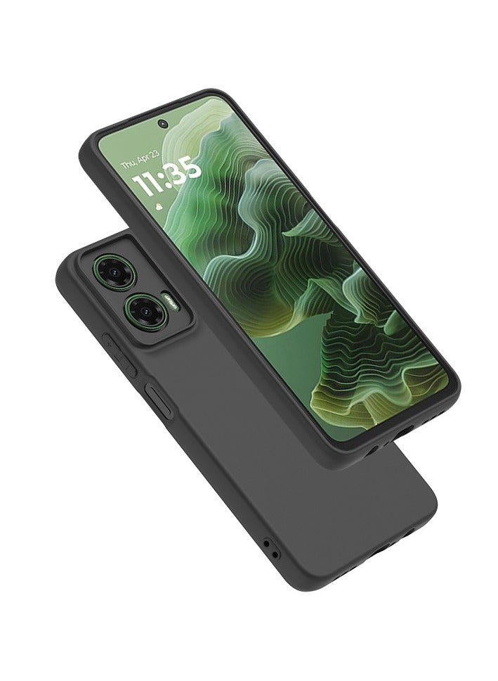 [1+1 Sets] For Motorola Moto G35 5G Case & Screen Protector Frosted Pudding Material TPU Cover with Tempered Glass Screen Protector  - Image 2