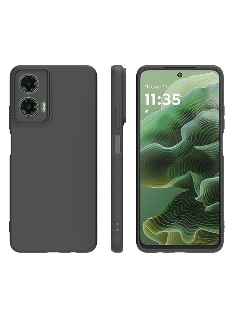 [1+1 Sets] For Motorola Moto G35 5G Case & Screen Protector Frosted Pudding Material TPU Cover with Tempered Glass Screen Protector  - Image 4
