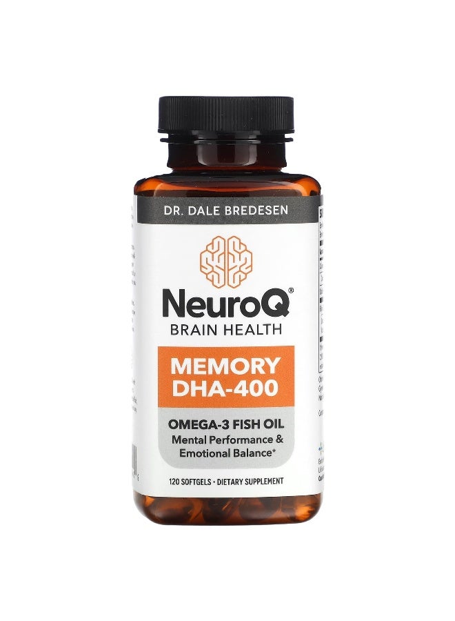 Life Seasons لايف سيزونز، نيورو كيو لصحة الدماغ، ذاكرة DHA-400، 120 كبسولة لينة - Image 1