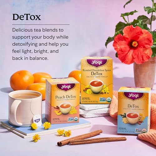 Yogi Tea Soothing Rose Hibiscus Skin DeTox Tea - 16 Tea Bags per Pack (4 Packs) - Organic DeTox Tea to Support Skin Health - Includes Green Tea Leaf, Rose Petal, Honeybush Leaf, Hibiscus & More - Image 5
