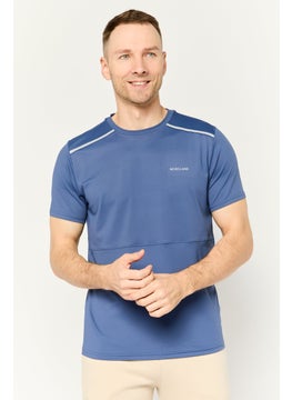 Nordland Men Sportswear Fit Short Sleeves Training T-Shirt, Indigo Blue  - Image 1