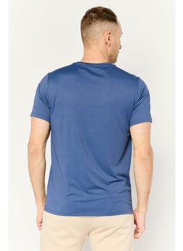 Nordland Men Sportswear Fit Short Sleeves Training T-Shirt, Indigo Blue  - Image 4
