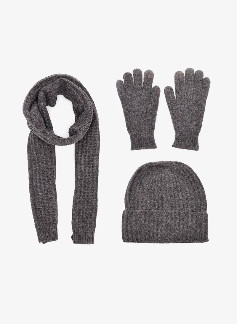 3PK Beanie, Scarf & Glove Knitwear Set