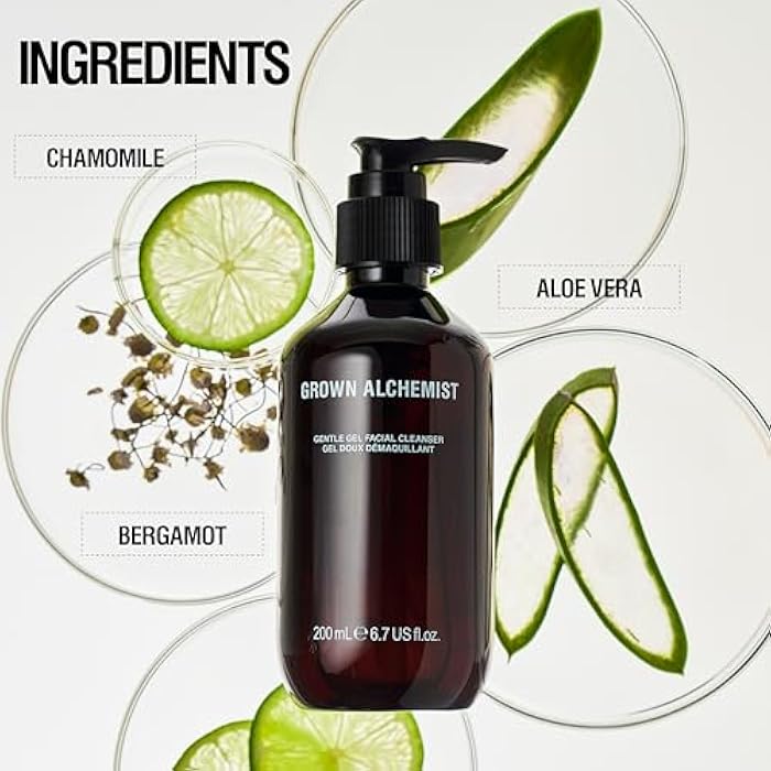 Grown Alchemist Gentle Gel Facial Cleanser (200ml) Natural Face Wash. Hydrating Bergamot & Rosebud Exfoliating with Willow Bark, a Salicylic Acid Alternative. - Image 4