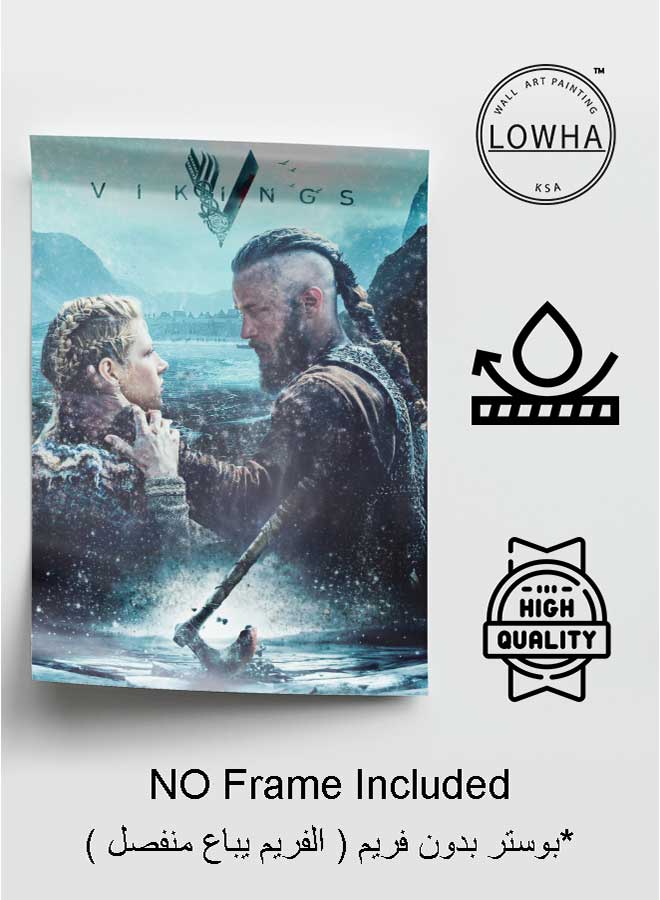 LOWHA Poster Painting Art With Four Separate Pieces Of Double-Sided Stickers Vikings For Home Bedroom Living Room And Office Decor  - Image 3