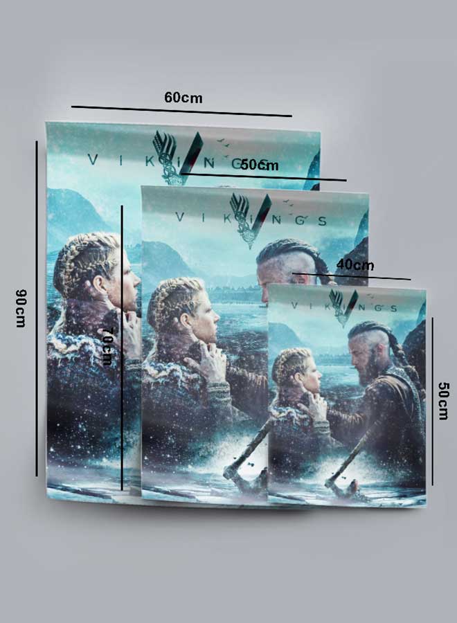 LOWHA Poster Painting Art With Four Separate Pieces Of Double-Sided Stickers Vikings For Home Bedroom Living Room And Office Decor  - Image 4