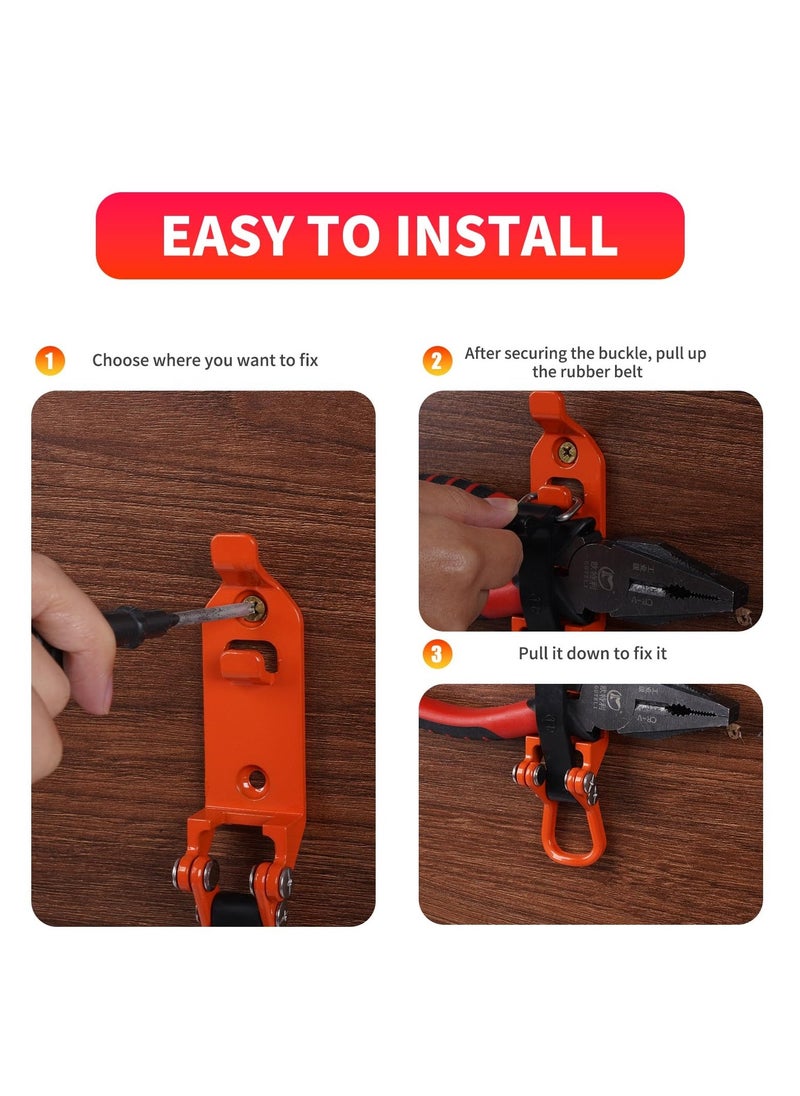 SYOSI Shovel Mount for Roof Rack Kit, Heavy Metal Rubber Clamp Mounting Kit, Long Handle Tool Rack Mounting Kit, Shovel Rack Wall Mounting Kit, Auto Parts, Boats, Military Equipment (2 PCS) - Image 5