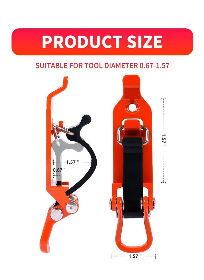 SYOSI Shovel Mount for Roof Rack Kit, Heavy Metal Rubber Clamp Mounting Kit, Long Handle Tool Rack Mounting Kit, Shovel Rack Wall Mounting Kit, Auto Parts, Boats, Military Equipment (2 PCS) - Image 3