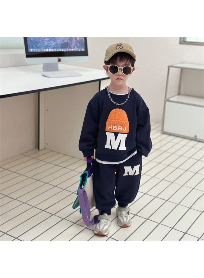 Children's Clothing Boys' Suits Spring And Autumn New Stylish And Trendy Two-piece Set For Young Kids