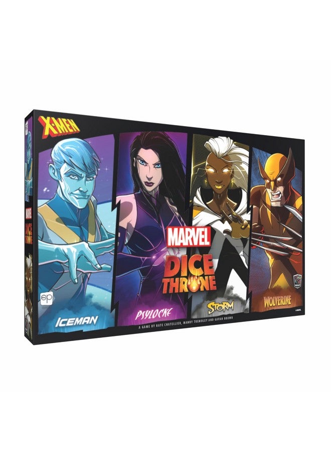 USAopoly صندوق مارفل إكس-مين دايس ثرون 1، صندوق 4 أبطال يضم وولفرين، آيس مان، ساي لوك وستورم، لعبة لوحية تنافسية بالز dice، مستقلة ومتوافقة مع جميع أبطال دايس ثرون، مرخصة رسميًا - Image 1
