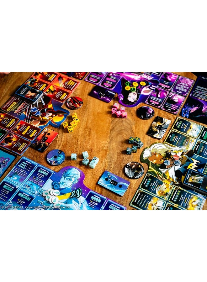 USAopoly صندوق مارفل إكس-مين دايس ثرون 1، صندوق 4 أبطال يضم وولفرين، آيس مان، ساي لوك وستورم، لعبة لوحية تنافسية بالز dice، مستقلة ومتوافقة مع جميع أبطال دايس ثرون، مرخصة رسميًا - Image 2