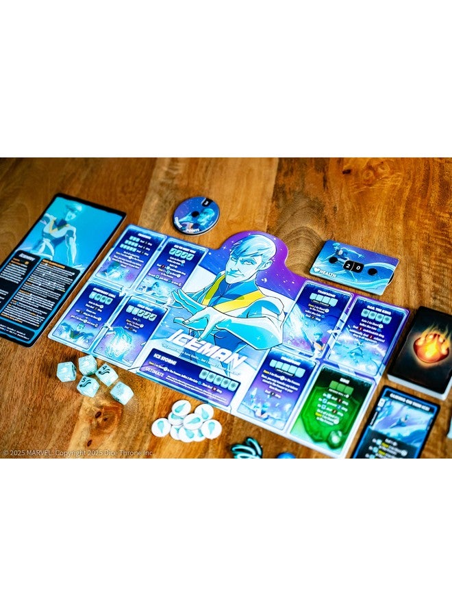 USAopoly صندوق مارفل إكس-مين دايس ثرون 1، صندوق 4 أبطال يضم وولفرين، آيس مان، ساي لوك وستورم، لعبة لوحية تنافسية بالز dice، مستقلة ومتوافقة مع جميع أبطال دايس ثرون، مرخصة رسميًا - Image 5