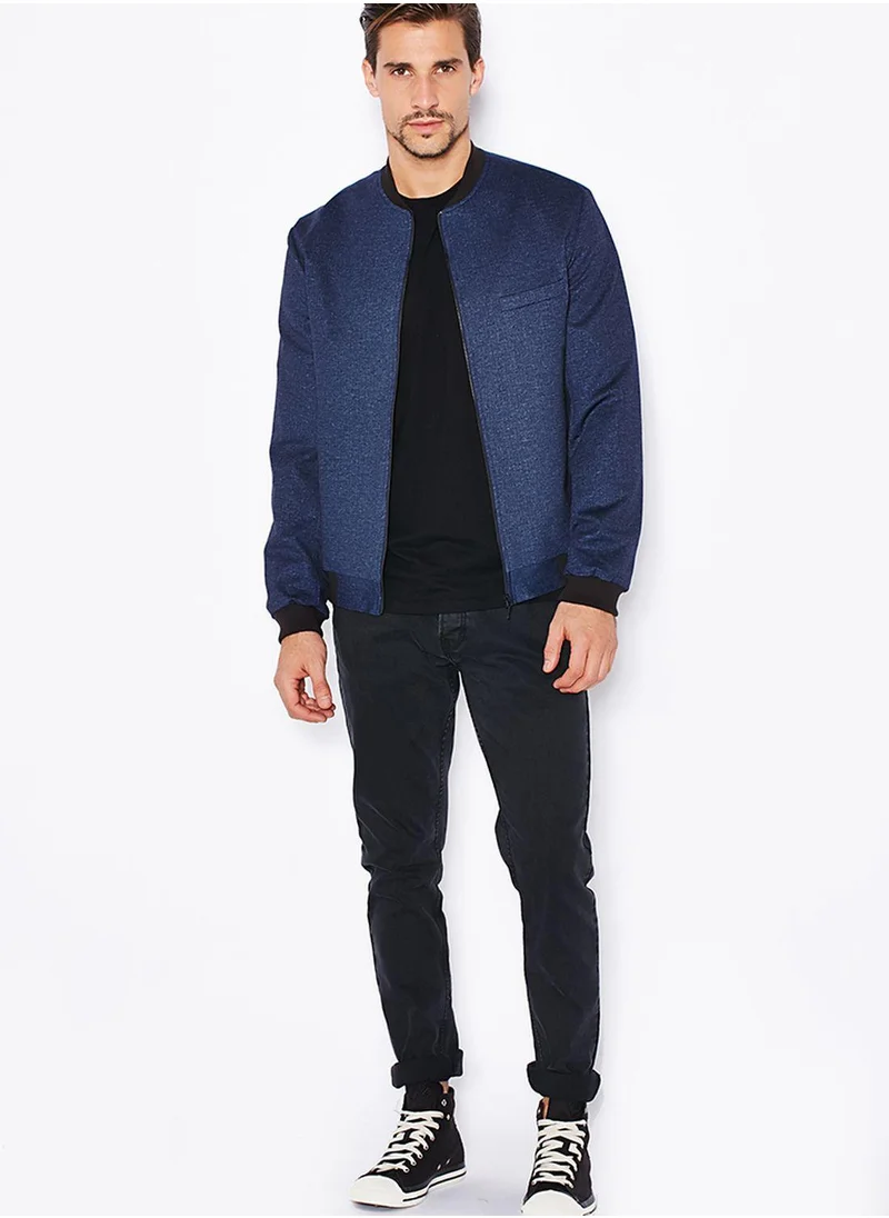 TOPMAN Navy Vogel Bombr Rpt