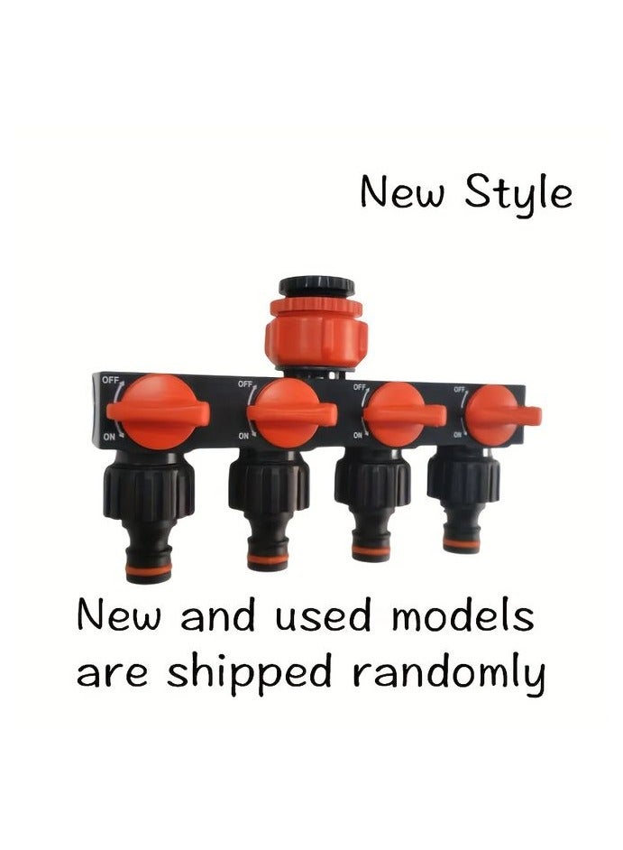 HOMESTAR 4-way garden hose splitter with 4 Independent Switches - Universal Connector for Outdoor Watering Systems, Leak-Proof Design, Ideal for Lawn, Garden, and Car Wash Sprinklers, Garden Hose Bib - Image 2