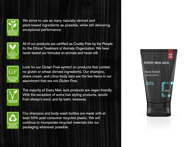 Every Man Jack Post Shave Face Lotion, Signature Mint, 4.2 oz - Image 5