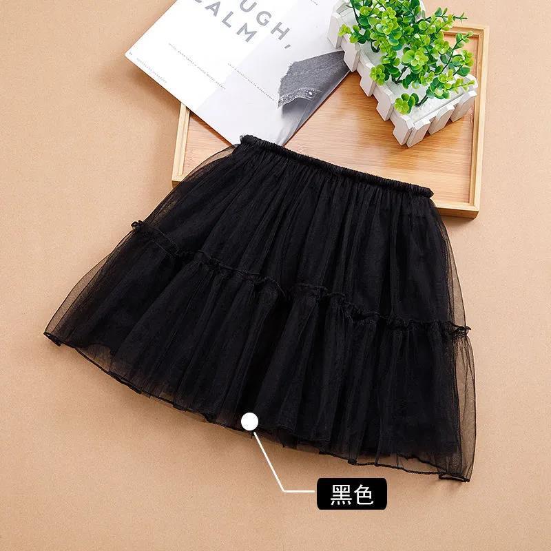 Girls' Skirt Veil Skirt 2023 Spring New Children'S Pent Skirt Girl'S Princess Skirt Solid Color Western Style Short Skirt - Image 2