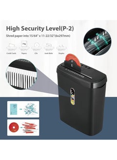 LY Paper Shredder, 8-Sheet Strip Cut with 3.17-Gallon Basket, P-2 Security Level, 3-Mode Design Shred CD & Credit Card, Durable and Fast with Jam Proof System, Paper Shredder for Home Office  - Image 3