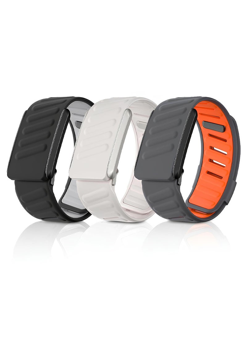 O Ozone (Pack of 3 ) Comfort Durable Silicone Wristband Compatible with WHOOP 4.0 Band, Soft Silicone Sports Loop Strap with U Shaped Connector for Men & Women - (Multicolor) - Image 1