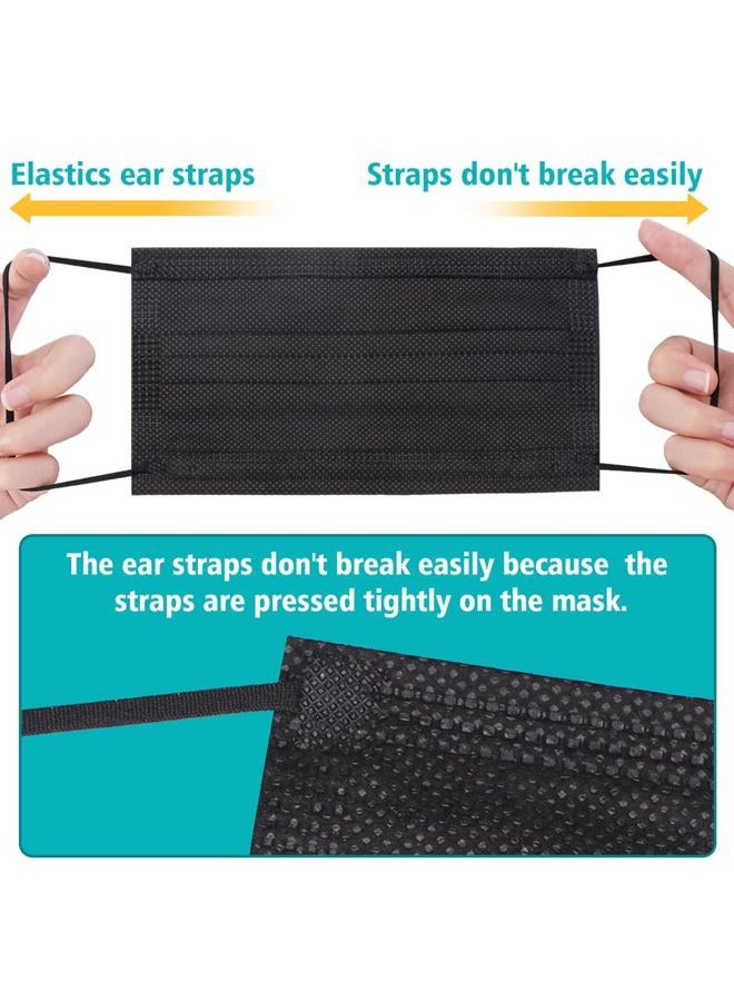 ZTANPS 50 Pack Disposable Face Masks,Black disposable face mask - Image 4