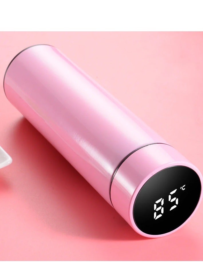 Digital Thermal Mug and Thermos, Original 500 ml, Smart Thermal Bottle with LED Digital Screen Displaying Temperature, Insulated Tea and Coffee Thermos with Air Vacuum Technology Made of 304 Stainless Steel, Suitable for Travel and Hot/Cold Beverages for Kids and Infants, Leak-Proof Design with Touch Screen, Perfect Gift for Outdoor Use, Office, Home, and Sports, Available in Elegant Pink Satin Color. - Image 3