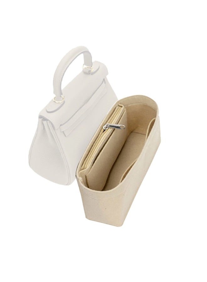 Lckaey Purse Organizer insert for hermes Handbag hermes Kelly 25 organizer1011Beige-S - Image 1