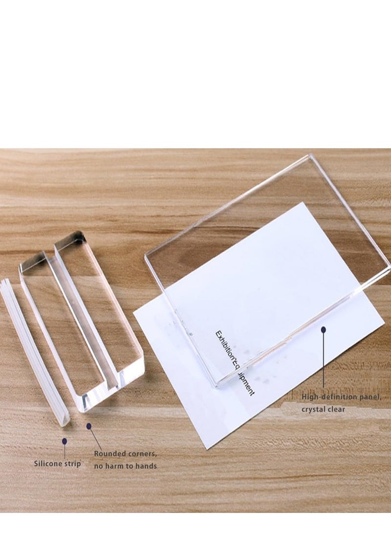 Eckek Eckek   2 Pack Acrylic Sign Holder Menu Displays Double Sided Sign Stand A4/A5/A6 Clear  - Image 4