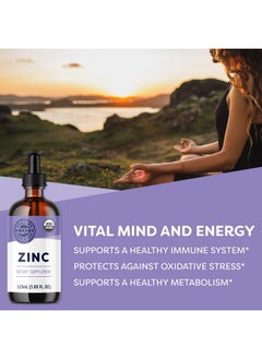 Vimergy Vimergy Organic Liquid Zinc, 57 Servings - Alcohol Free Zinc Sulfate - Supports Immune Health & Metabolism - Antioxidant - Gluten-Free, Non-GMO, Kosher, Vegan & Paleo Friendly (115 ml)  - Image 2