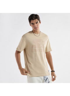 Starter Print T-shirt with Crew Neck and Short Sleeves