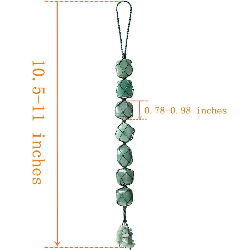 Nicestone Green Aventurine Crystals and Healing Stones Car Decorations Hanging Ornament Meditation Hanging Ornament Window Ornament for Home Decor Party Decor - Image 5