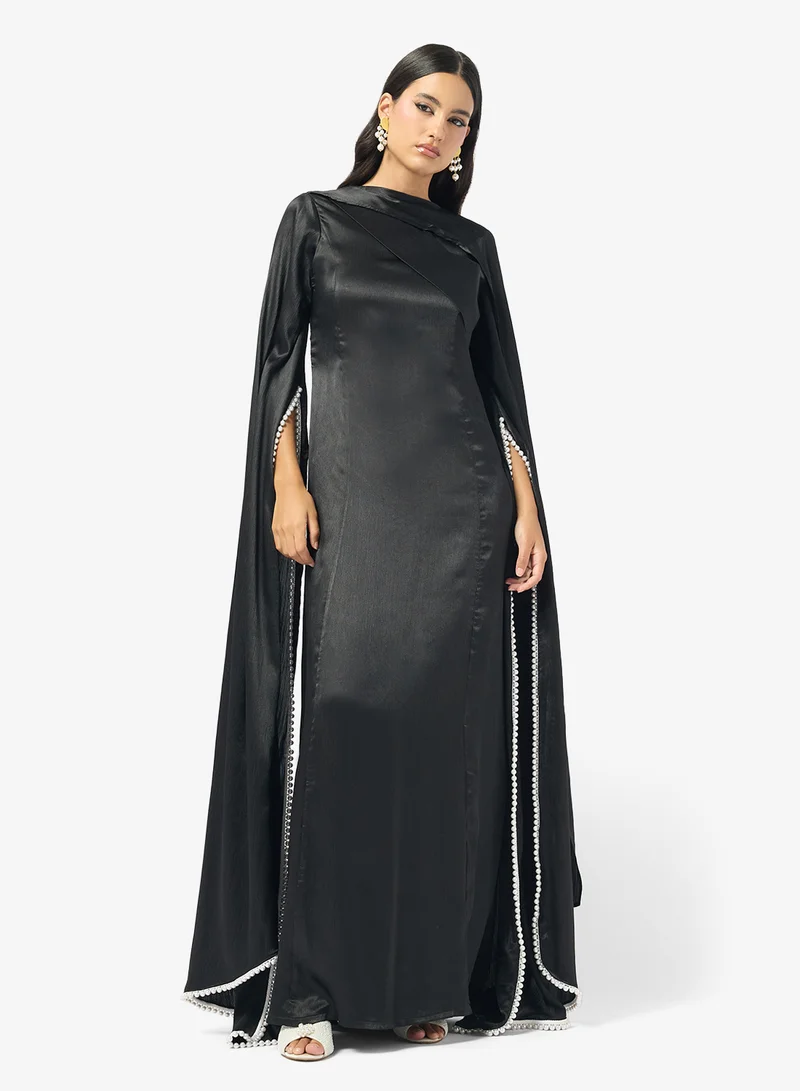 Split Sleeves Satin Dress
