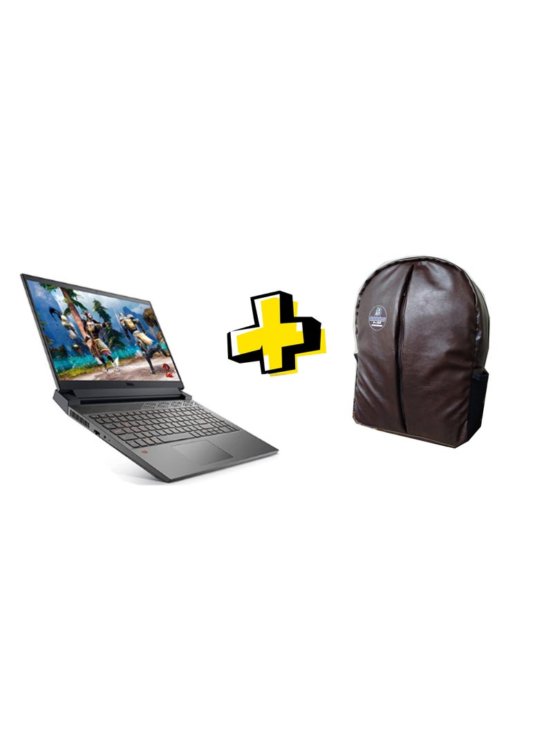DELL 5520 G15 Gaming Laptop With 15.6 Inch Intel Core i7-12700H/16GB RAM/512 GB SSD/6 GB Nvidia GeForce RTX 3060 Series/Ubuntu + Brown Bag. English Black/Dark Shadow Grey - Image 1
