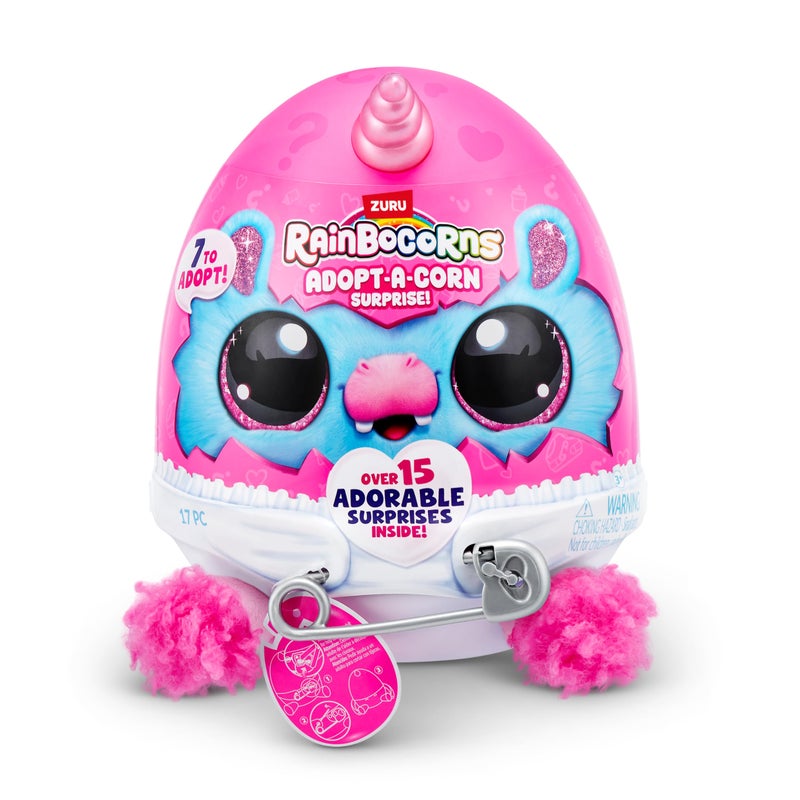 Rainbocorns راينبوكورنز أدوبي-أ كورن سرفايس (بودل) من زورو لعبة محشوة، لعبة قابلة للجمع، للأطفال، بيض مفاجأة للفتيات والأطفال - Image 2