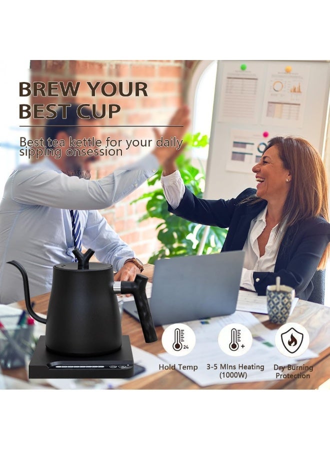 HOOKOR Electric Gooseneck Kettle,Stainless Steel Electric Water Kettle & Coffee Kettle with Temperature Indicate, Constant Temperature, Auto Shut Off, Touch Screen Panel - Image 5