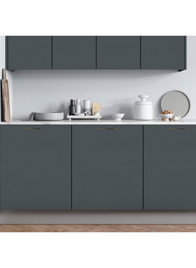 Mecpar Solid Grey Wallpaper 15.7" x 118" Matte Grey Contact Paper Grey Peel and Stick Wallpaper Textured Vinyl Film Self-Adhesive Removable Thicken Paper for Wall Countertop Cabinet Wardrobe - Image 1