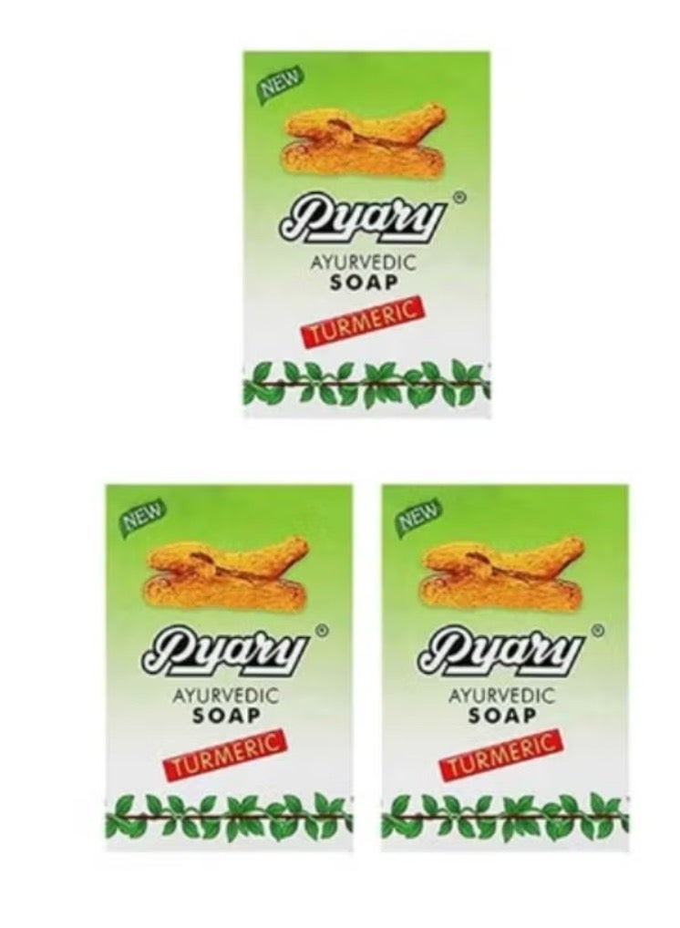 بياري 3 قطع من صابون كركم عشبي لتفتيح البشرة - Image 1