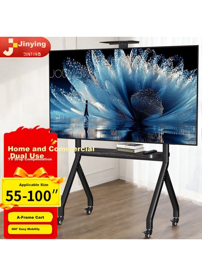 Jinying Mobile Tv Stand 55-100 Inch Tv Mount Video Conference Tv Bracket Advertising Display Screen Teaching All-in-one Tv Floor Stand - Image 1