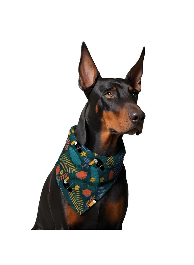 دبليو وشاح الكلب/وشاح الكلب بتصميم طائر الطوقان في الغابة | وشاح الكلب بتصميم رائع رائع هذا هو إكسسوار تصفيف مثالي للكلاب الكبيرة والمتوسطة والصغيرة. مقاس واحد يناسب الجميع. - Image 3