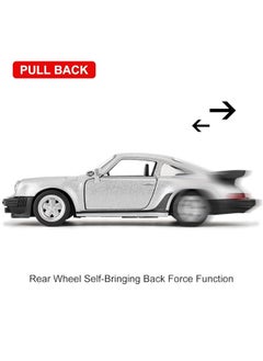 RMZ City 1/36 Porsche 911 Alloy Model Car with Pull Back Function, Toy Car for Collecting and Decorating, Model Toy Car Gifts for Boys and Girls (Silver)  - Image 1