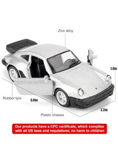RMZ City 1/36 Porsche 911 Alloy Model Car with Pull Back Function, Toy Car for Collecting and Decorating, Model Toy Car Gifts for Boys and Girls (Silver)  - Image 3