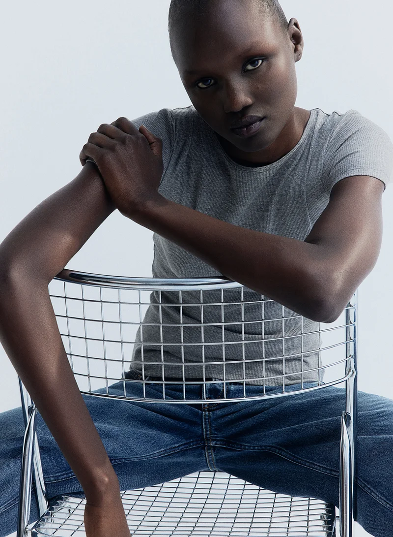 اتش اند ام Ribbed T-Shirt