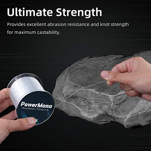 RUNCL PowerMono Fishing Line, Monofilament Fishing Line - Ultimate Strength, Shock Absorber, Suspend in Water, Knot Friendly - Mono Fishing Line (Clear, 8LB(3.6kgs), 1000yds) - Image 2