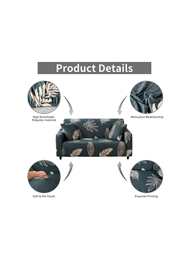 The Bros Stretch Sofa Slipcover, Elastic Fabric Fashion Printed Waterproof Armchair Loveseat Couch Living Room Sofa Covers Pet Protector Mat Cushion Cover with 1 Pillowcase（Pattern 1, 1 Seater） - Image 4