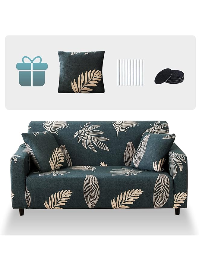 The Bros Stretch Sofa Slipcover, Elastic Fabric Fashion Printed Waterproof Armchair Loveseat Couch Living Room Sofa Covers Pet Protector Mat Cushion Cover with 1 Pillowcase（Pattern 1, 1 Seater） - Image 1