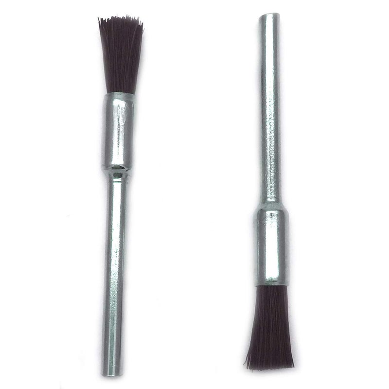 COMOK Nylon Bristle Brushes Black Pen Shape Cleaning Brushes 1/8" Shank Fit Dremel Diamond Walnut Bodhi Jade Silverware Polishing 40PCS - Image 2