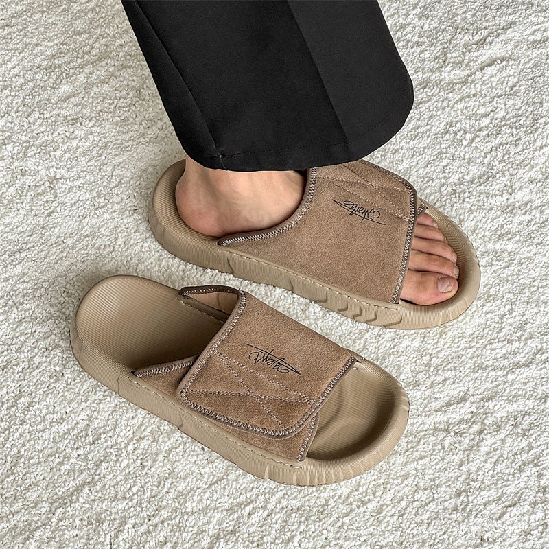 Summer Men'S Shoes New Genuine Leather Sports Sandals And Slippers Men'S Outer Wear Velcro Casual Soft Sole Men'S T98-1 - Image 4