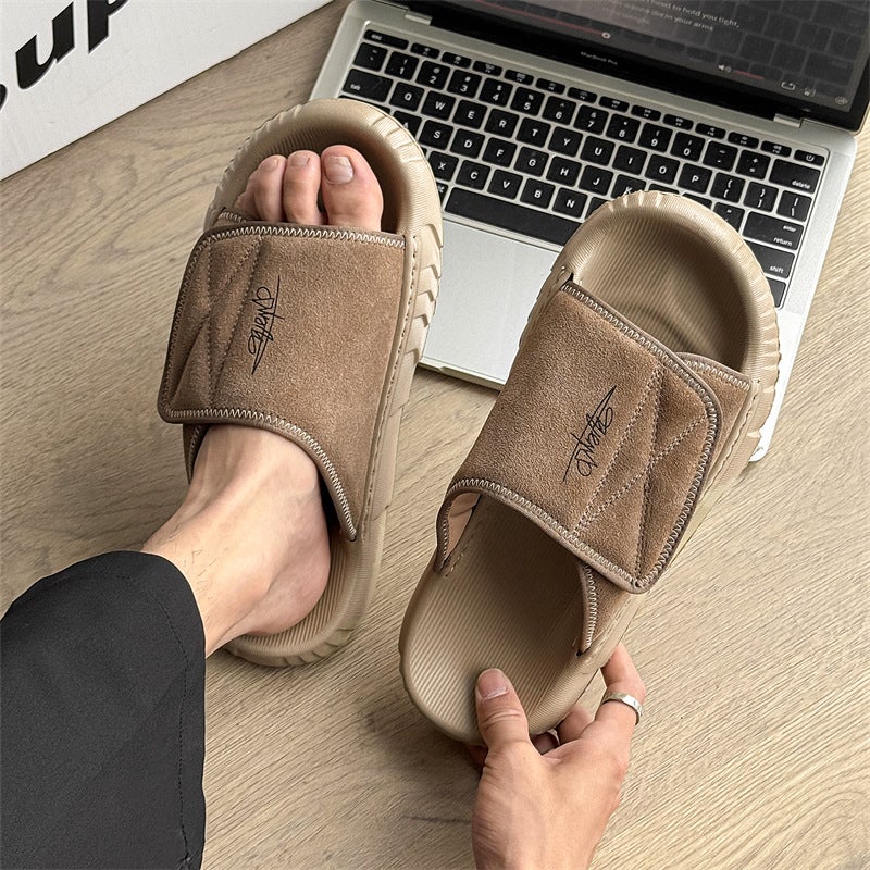 Summer Men'S Shoes New Genuine Leather Sports Sandals And Slippers Men'S Outer Wear Velcro Casual Soft Sole Men'S T98-1 - Image 3