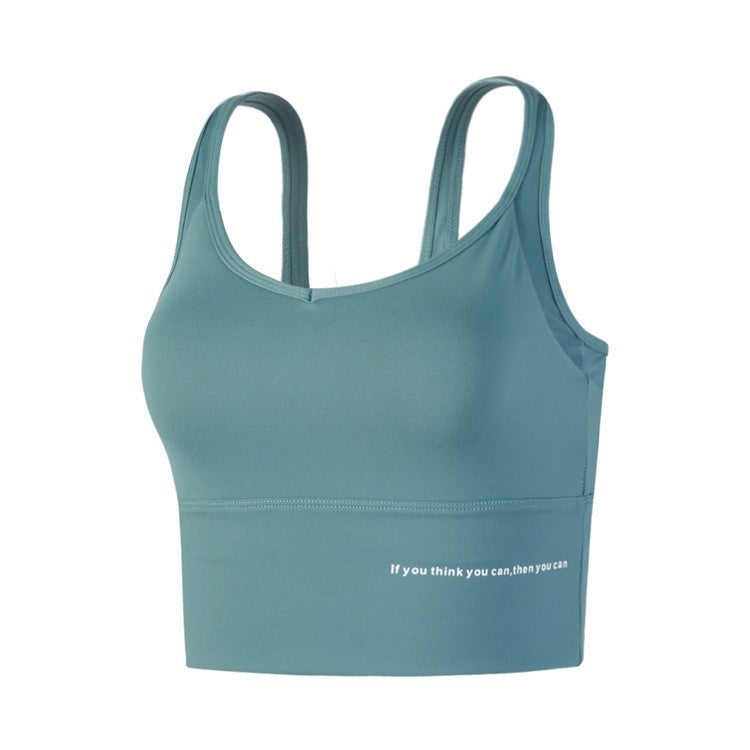 Beauty back fitness sports underwear high strength shockproof push up bra new mesh stitching yoga clothes vest bra - Image 3