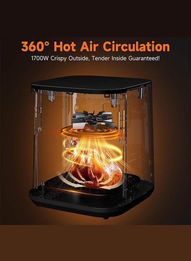 سوكاني مقلاة هوائية، سلة متعددة الطبقات غير لاصقة، طهي أقل زيتًا، وقت ودرجة حرارة قابلان للتعديل، سعة 7 لترات مناسبة للعائلة، مقابض تحكم ميكانيكية، 1700 واط، SK-10053 - Image 5